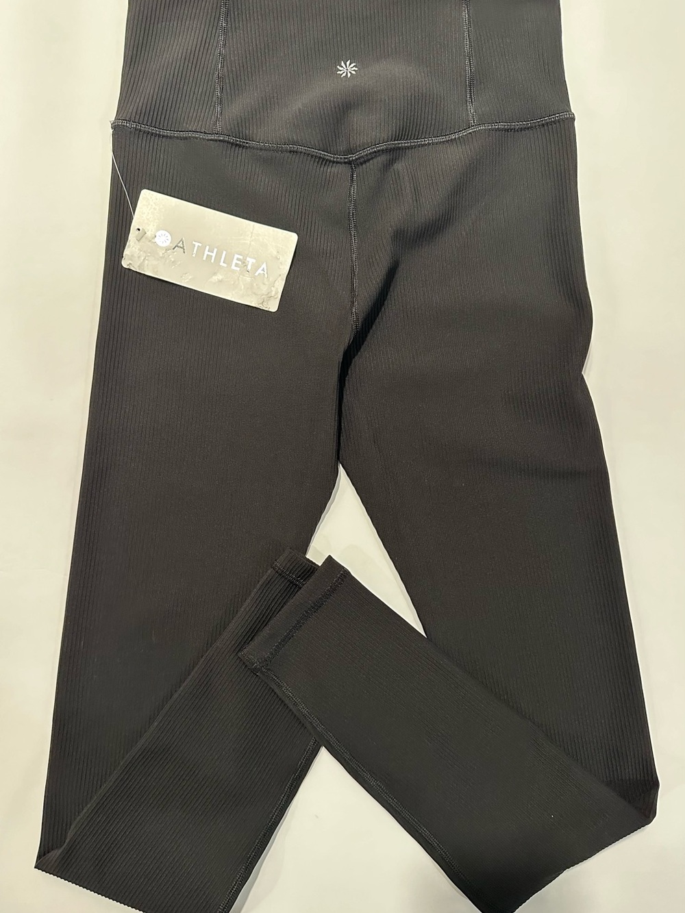 Athleta Elation Rib Tight Leggings Black XS NWT High Rise - Picture 2 of 14